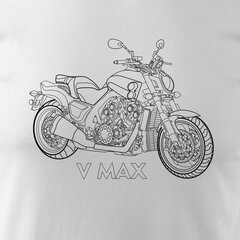 Yamaha VMAX V MAX meeste mootorratta t-särk mootorrattaga 1156-7 цена и информация | Мужские футболки | kaup24.ee