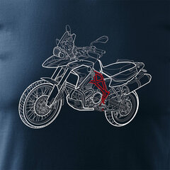 BMW GS 800 ADVENTURE vīriešu motocikla t-krekls ar motociklu 1370-7 цена и информация | Мужские футболки | kaup24.ee