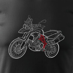 BMW GS 800 ADVENTURE vīriešu motocikla t-krekls ar motociklu 1371-7 цена и информация | Мужские футболки | kaup24.ee