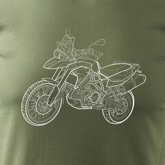 BMW GS 800 ADVENTURE vīriešu motocikla t-krekls ar motociklu 1373-7 цена и информация | Мужские футболки | kaup24.ee