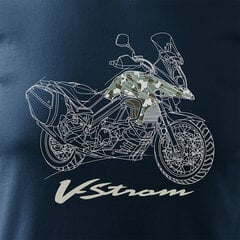 SUZUKI VSTROM V-STROM DL650 meeste mootorratta t-särk mootorrattaga 1378-7 hind ja info | Meeste T-särgid | kaup24.ee