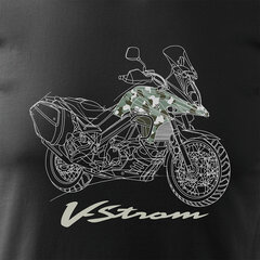 Suzuki vstrom v-strom DL-650 DL650 мужская футболка с мотоциклом 1379-7 цена и информация | Мужские футболки | kaup24.ee