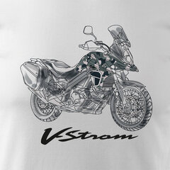 Suzuki vstrom v-strom DL-650 DL650 мужская футболка с мотоциклом 1380-7 цена и информация | Мужские футболки | kaup24.ee