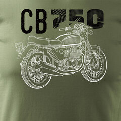 Honda CB 750 meeste mootorratta t-särk mootorrattaga 1461-7 hind ja info | Meeste T-särgid | kaup24.ee