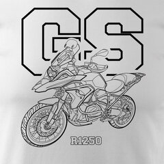 BMW GS 1250 ADVENTURE vīriešu motocikla t-krekls ar motociklu 1557-7 цена и информация | Мужские футболки | kaup24.ee