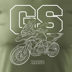 BMW GS 1250 ADVENTURE vīriešu motocikla t-krekls ar motociklu 1558-7 цена и информация | Мужские футболки | kaup24.ee