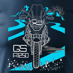BMW GS 1250 ADVENTURE vīriešu motocikla t-krekls ar motociklu 1565-7 цена и информация | Мужские футболки | kaup24.ee