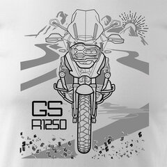 BMW GS 1250 ADVENTURE vīriešu motocikla t-krekls ar motociklu 1567-7 цена и информация | Мужские футболки | kaup24.ee