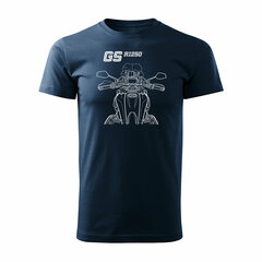 BMW GS 1250 ADVENTURE vīriešu motocikla t-krekls ar motociklu 1569-7 цена и информация | Мужские футболки | kaup24.ee