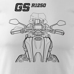 BMW GS 1250 ADVENTURE vīriešu motocikla t-krekls ar motociklu 1571-7 цена и информация | Мужские футболки | kaup24.ee