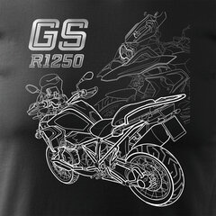 BMW GS 1250 ADVENTURE vīriešu motocikla t-krekls ar motociklu 1574-7 цена и информация | Мужские футболки | kaup24.ee