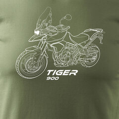 Triumph Tiger 900 мужская футболка с мотоциклом 1597-7 цена и информация | Мужские футболки | kaup24.ee