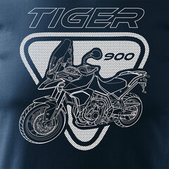 Triumph Tiger 900 мужская футболка с мотоциклом 1598-7 цена и информация | Мужские футболки | kaup24.ee