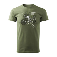 Triumph Tiger 1200 мужская футболка с мотоциклом 1611-7 цена и информация | Мужские футболки | kaup24.ee