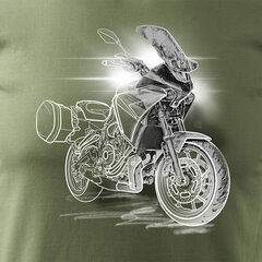 Yamaha Tracer 7 700 meeste mootorratta t-särk mootorrattaga 1671-7 hind ja info | Meeste T-särgid | kaup24.ee