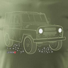 T-särk koos UAZ 469 452 4x4 autoga 826-7 цена и информация | Мужские футболки | kaup24.ee