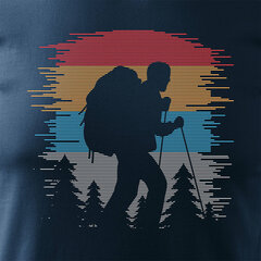 T-särk koos mägedega matkamine trekking 1303-7 hind ja info | Meeste T-särgid | kaup24.ee
