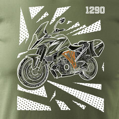 KTM 1290 Super Duke GT мужская футболка с мотоциклом 1402-7 цена и информация | Мужские футболки | kaup24.ee