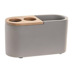 Klaas DKD Home Decor Naturaalne Hall Tsement Bambus (11 X 4,5 X 6 CM) kaina ir informacija | Vannitoa sisustuselemendid ja aksessuaarid | kaup24.ee