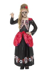 Laste luukere kleit Day of the Dead, 2-osaline цена и информация | Карнавальные костюмы | kaup24.ee