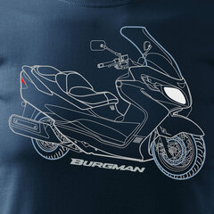 Suzuki Burgman meeste mootorratta t-särk mootorrattaga 705-7 hind ja info | Meeste T-särgid | kaup24.ee