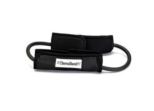 Thera-band круглая эластичная лента с держателями, черный цвет, 60 см цена и информация | Тренировочные шины | kaup24.ee