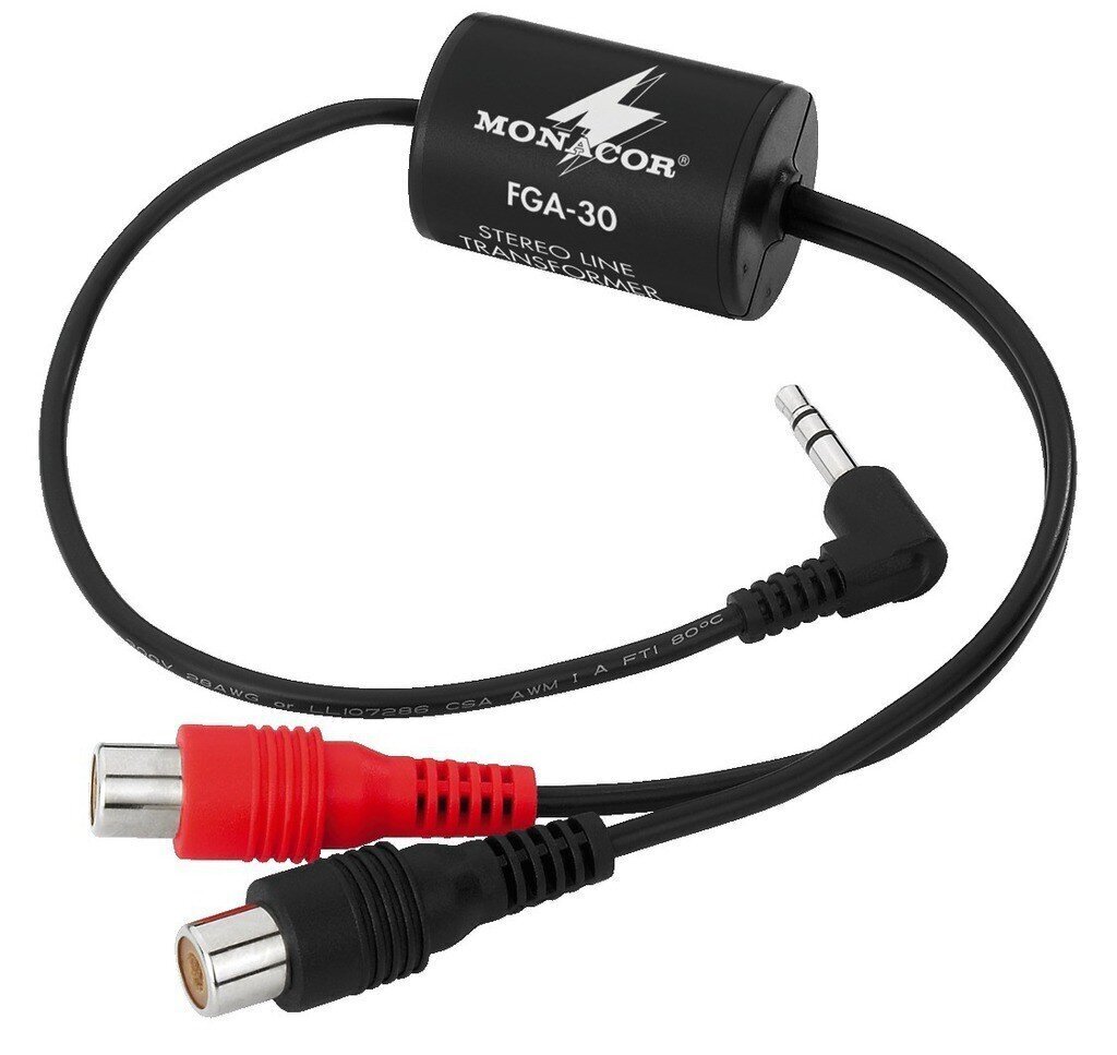 Monacor FGA-30, 3.5 mm, RCA, 0.4m hind ja info | Kaablid ja juhtmed | kaup24.ee