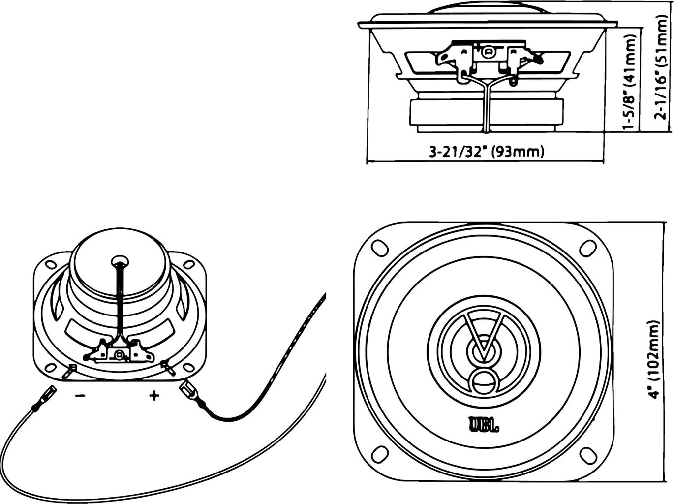 JBL Stage1 41F, must hind ja info | Autokõlarid | kaup24.ee