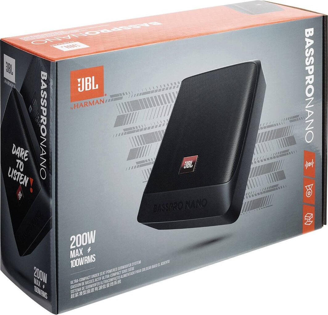 JBL Bass Pro Nano, must hind ja info | Autokõlarid | kaup24.ee