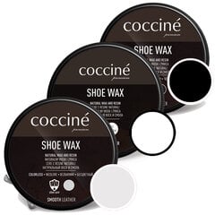 Veekindel kreemvaha siledale nahale (must + valge + värvitu) - Coccine Shoe Wax hind ja info | Rõivaste ja jalatsite hooldus | kaup24.ee
