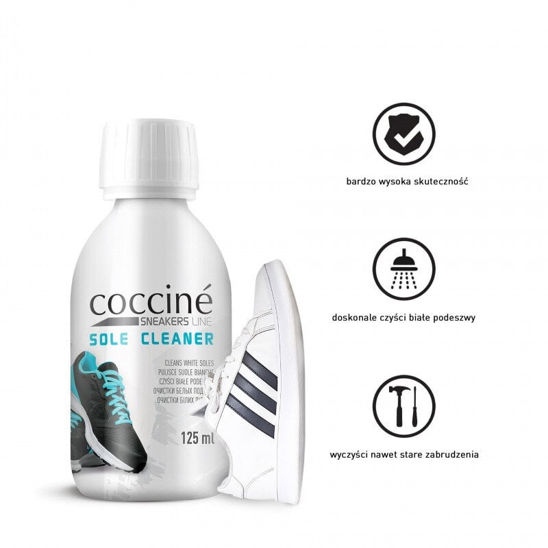 Valge talla puhastaja spordijalanõudele - Coccine Sole Cleaner, 125 ml цена и информация | Rõivaste ja jalatsite hooldus | kaup24.ee