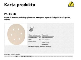Набор шлифовальных дисков Klingspor PS33CK, 150мм, 100шт. цена и информация | Шлифовальные машины | kaup24.ee