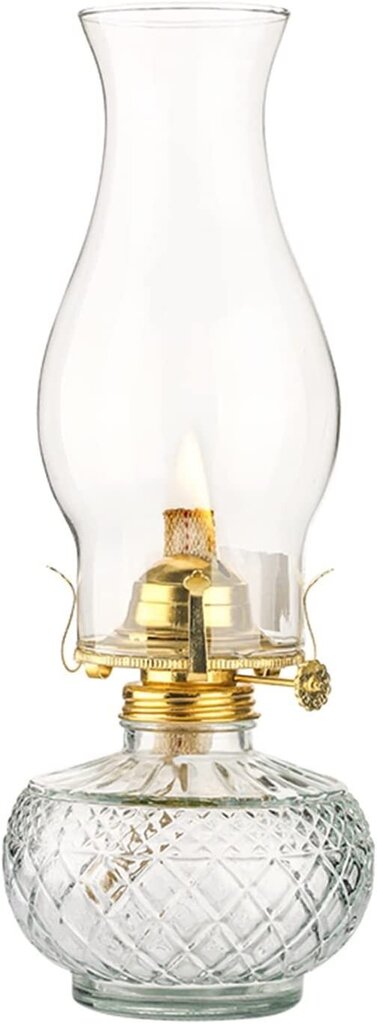 amanigo siseruumides petrooleumilamp, õlilamp, 30 cm, hõbedane hind ja info | Küünlad, küünlajalad | kaup24.ee