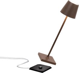 Беспроводная настольная лампа Zafferano Poldina Micro Pro, коричневая цена и информация | Настольные лампы | kaup24.ee
