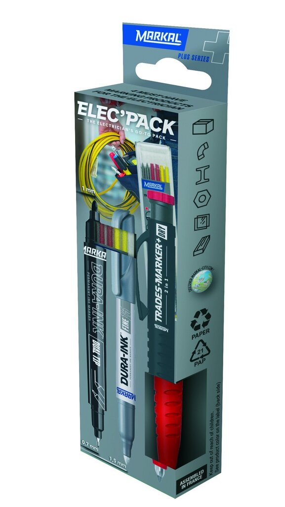 TRADES-MARKER+ DRY 2IN1 - JAEMÜÜGIPAKK ELEC´PACK цена и информация | Käsitööriistad | kaup24.ee