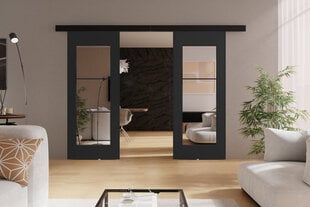 Двойные раздвижные двери с зеркалом  KIE72DUO/152 цена и информация | Шкафы | kaup24.ee