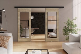 Двойные раздвижные двери с зеркалом  KIE73DUO/152 цена и информация | Шкафы | kaup24.ee