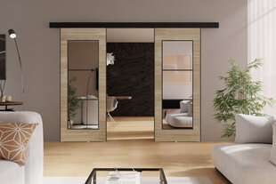 Двойные раздвижные двери с зеркалом  KIE73DUO/212 цена и информация | Шкафы | kaup24.ee