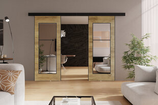 Двойные раздвижные двери с зеркалом  KIE74DUO/212 цена и информация | Шкафы | kaup24.ee
