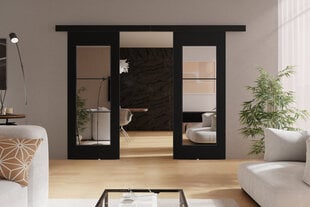 Двойные раздвижные двери с зеркалом  KIE75DUO/152 цена и информация | Шкафы | kaup24.ee
