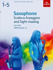 Saxophone Scales & Arpeggios and Sight-Reading, ABRSM Grades 1-5: from 2018 цена и информация | Книги об искусстве | kaup24.ee