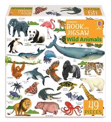 Usborne Book and Jigsaw Wild Animals цена и информация | Книги для подростков и молодежи | kaup24.ee