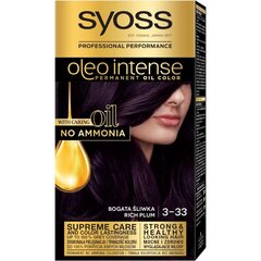 Kauapüsiv juuksevärv õlidega Syoss Oleo Intense 3-33 цена и информация | Краска для волос | kaup24.ee