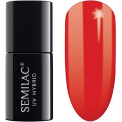 SEMILAC 062 стойкий гибридный гель лак для ногтей Poppy Red 7 ml цена и информация | Лаки для ногтей, укрепители для ногтей | kaup24.ee