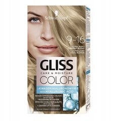 Краска для волос Schwarzkopf Gliss Color 9-16 цена и информация | Краска для волос | kaup24.ee