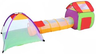 Детская палатка с тоннелем + 200 мячей цена и информация | Детские игровые домики | kaup24.ee