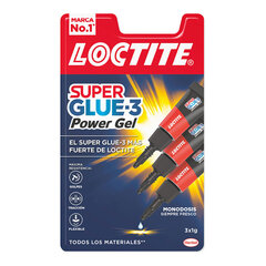 Мгновенный клей Loctite Super Glue-3 Power Gel Mini Trio 3 штук (1 g) цена и информация | Клей | kaup24.ee