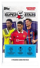 Футбольные карточки Комплект карт TOPPS UEFA SUPERSTARS SEASON 2022/2023 цена и информация | Коллекционные карточки | kaup24.ee