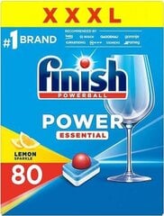 Finish Power Essential Lemon nõudepesumasina tabletid, 80 tk. цена и информация | Средства для мытья посуды | kaup24.ee