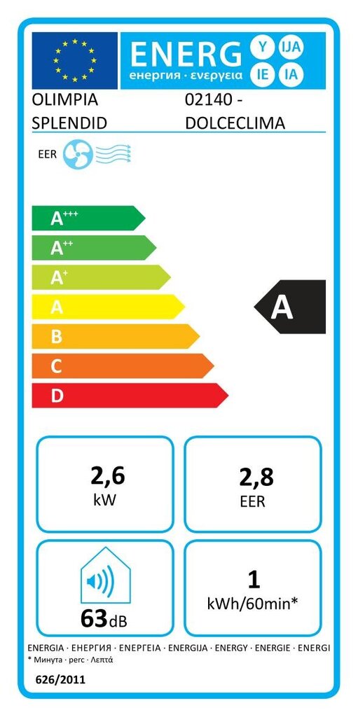 Mobiilne konditsioneer Olimpia Splendid Dolceclima Silent 10 Wifi hind ja info | Õhksoojuspumbad, konditsioneerid | kaup24.ee